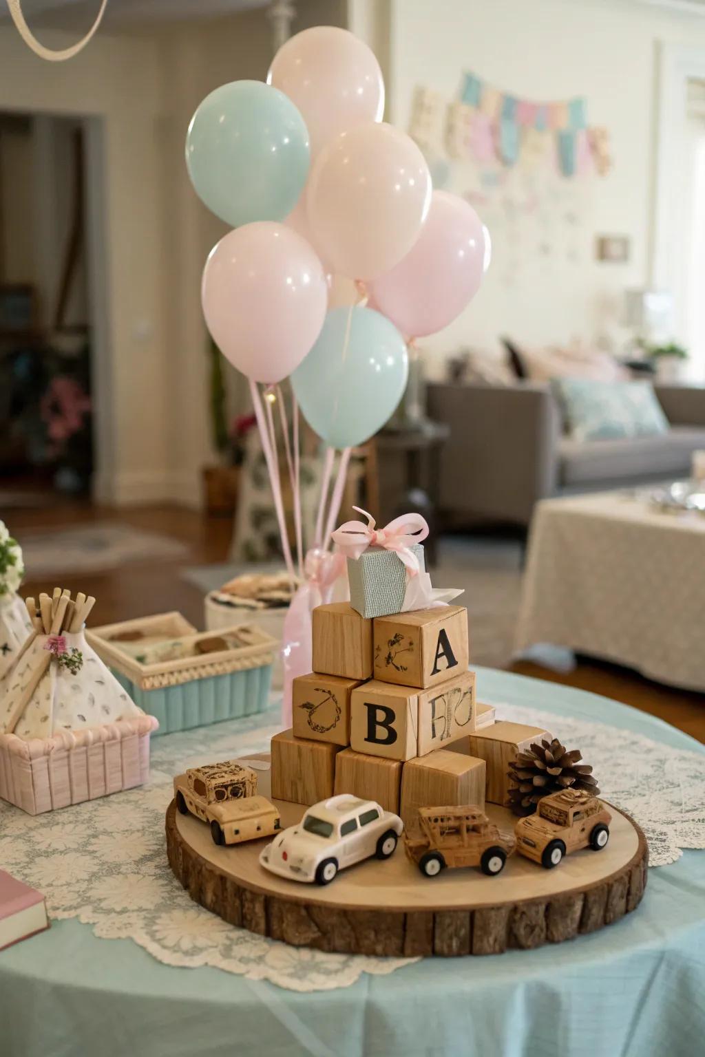 Vintage toys contribute nostalgia and charm to the table.