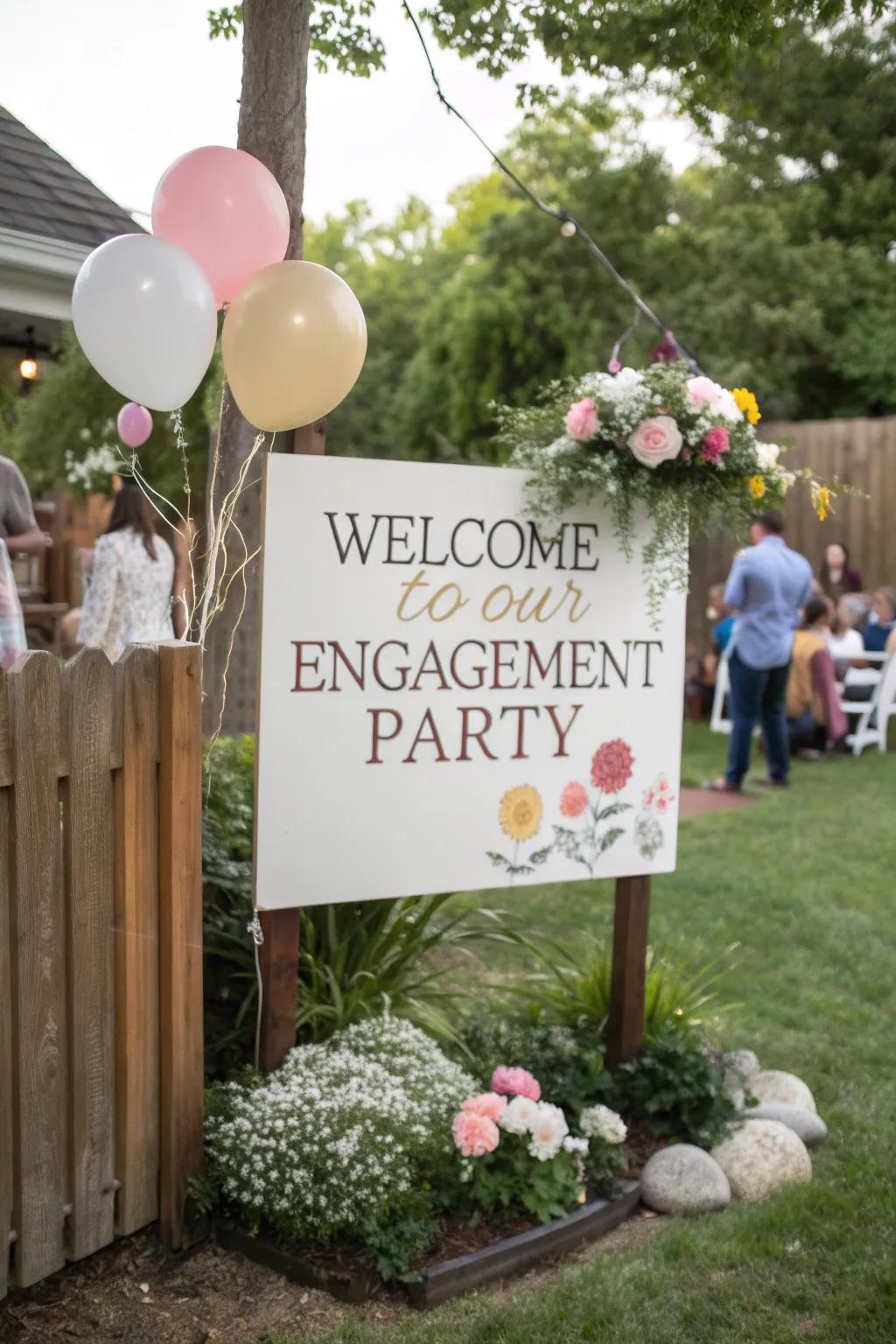 Custom signage adds a unique and personal touch to the celebration.