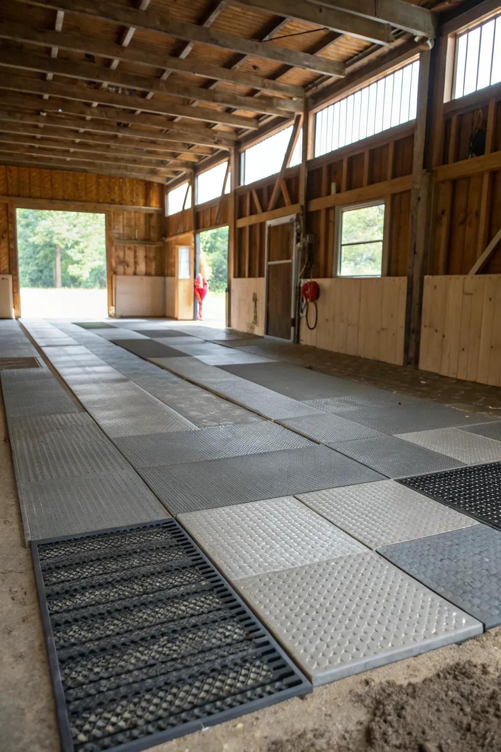 Mixed materials provide a combination of durability and comfort.