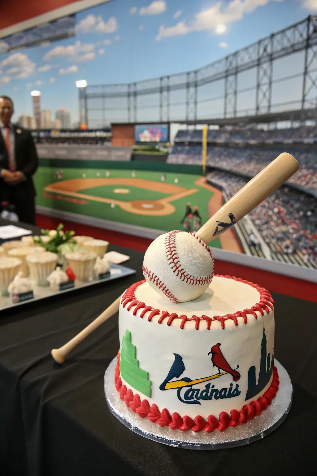 A stick and sphere cake guaranteed to be a hit at any party.