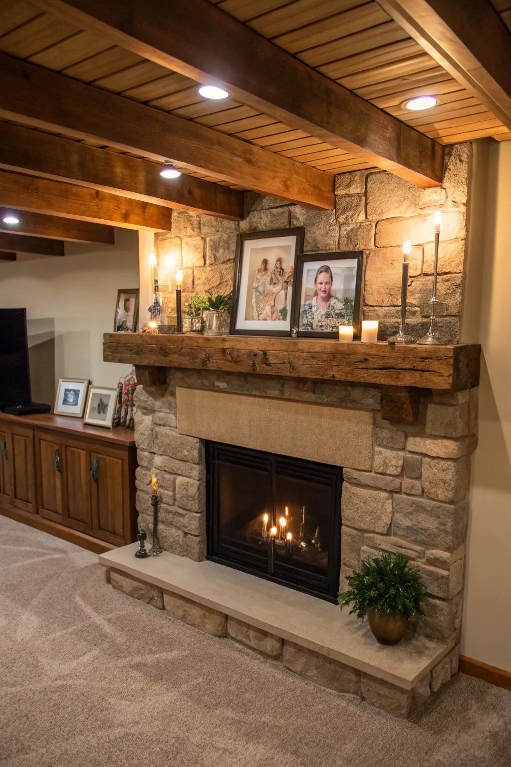 Custom mantels add a personal touch.