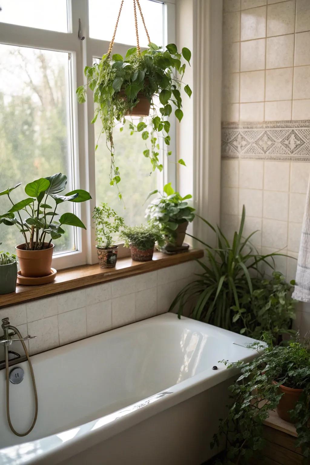 Flora accents convey a inherent and revitalizing aura to your bathroom.