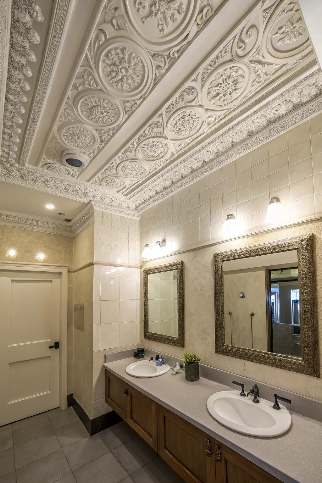 Ceiling molding introduces a surprise element of sophistication.