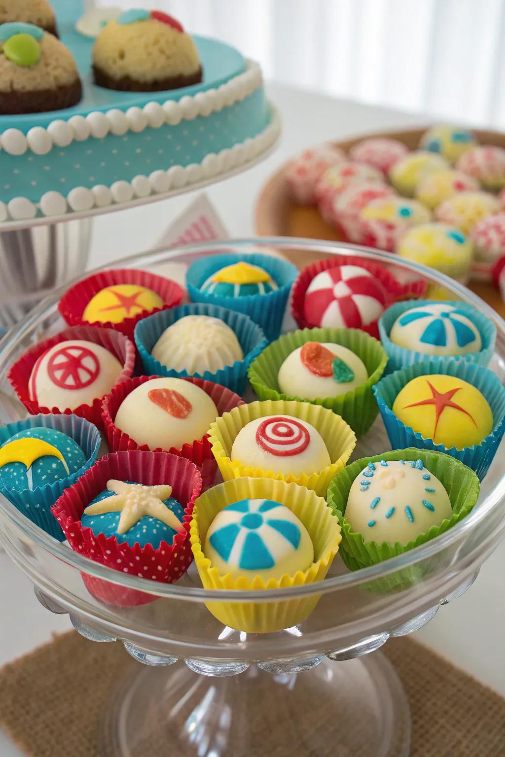 Ocean-inspired candies offer a sweet reminder of your coastal party.