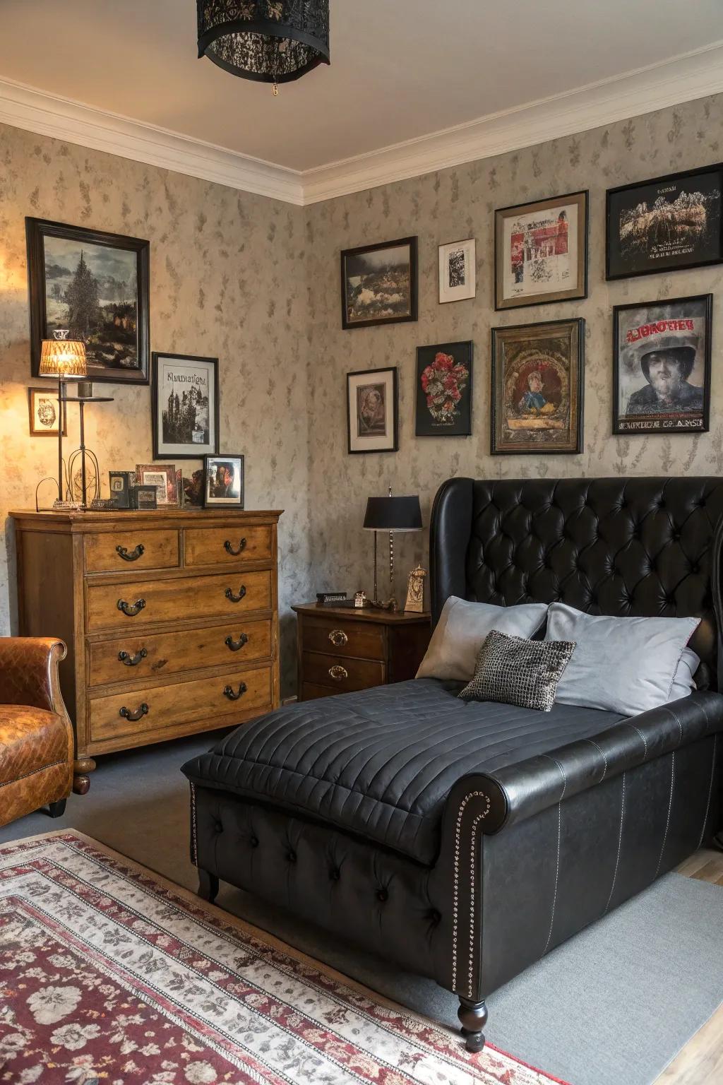 Blending modern and vintage styles creates an eclectic yet cohesive space.