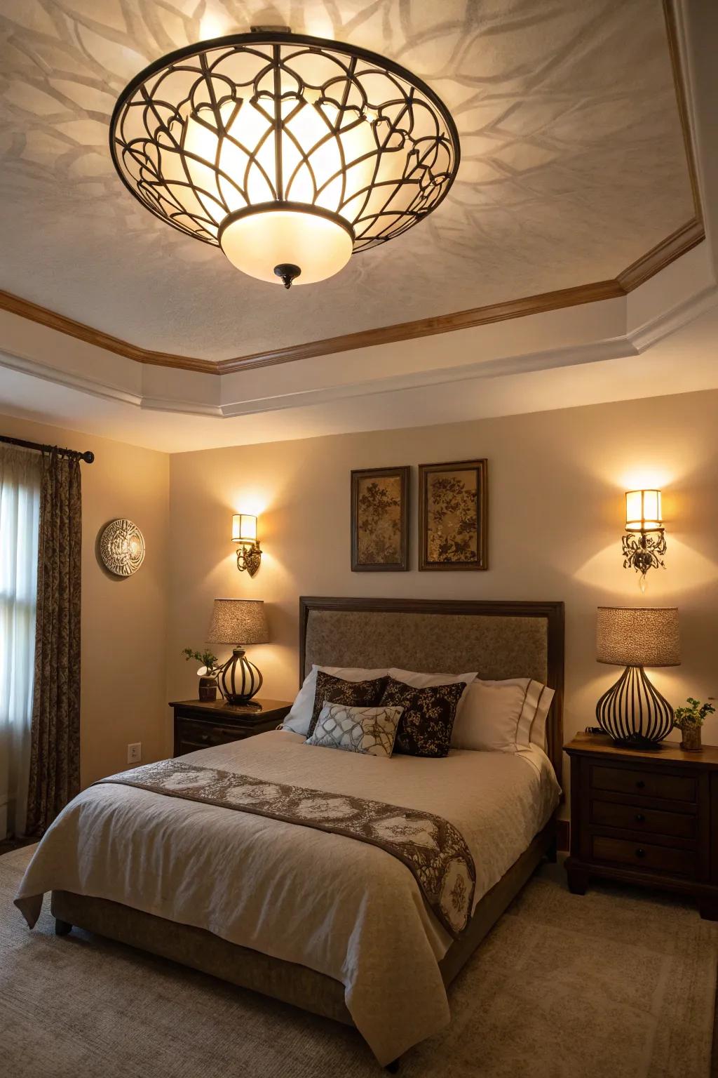 Layered illumination creates a cozy, welcoming atmosphere.