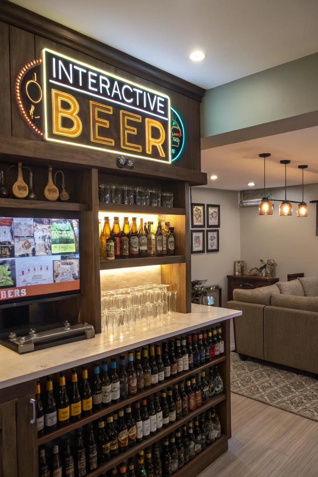 Interactive brewery emblems make your space fun and engaging.