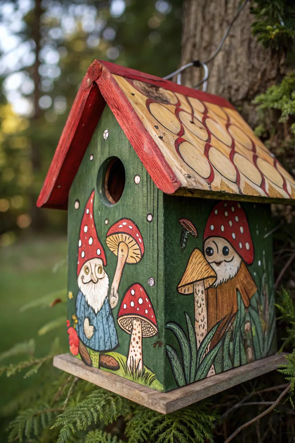 Revamp your outdoor space through a fantastical forest bird sanctuary that enchants through fairy-tale allure!