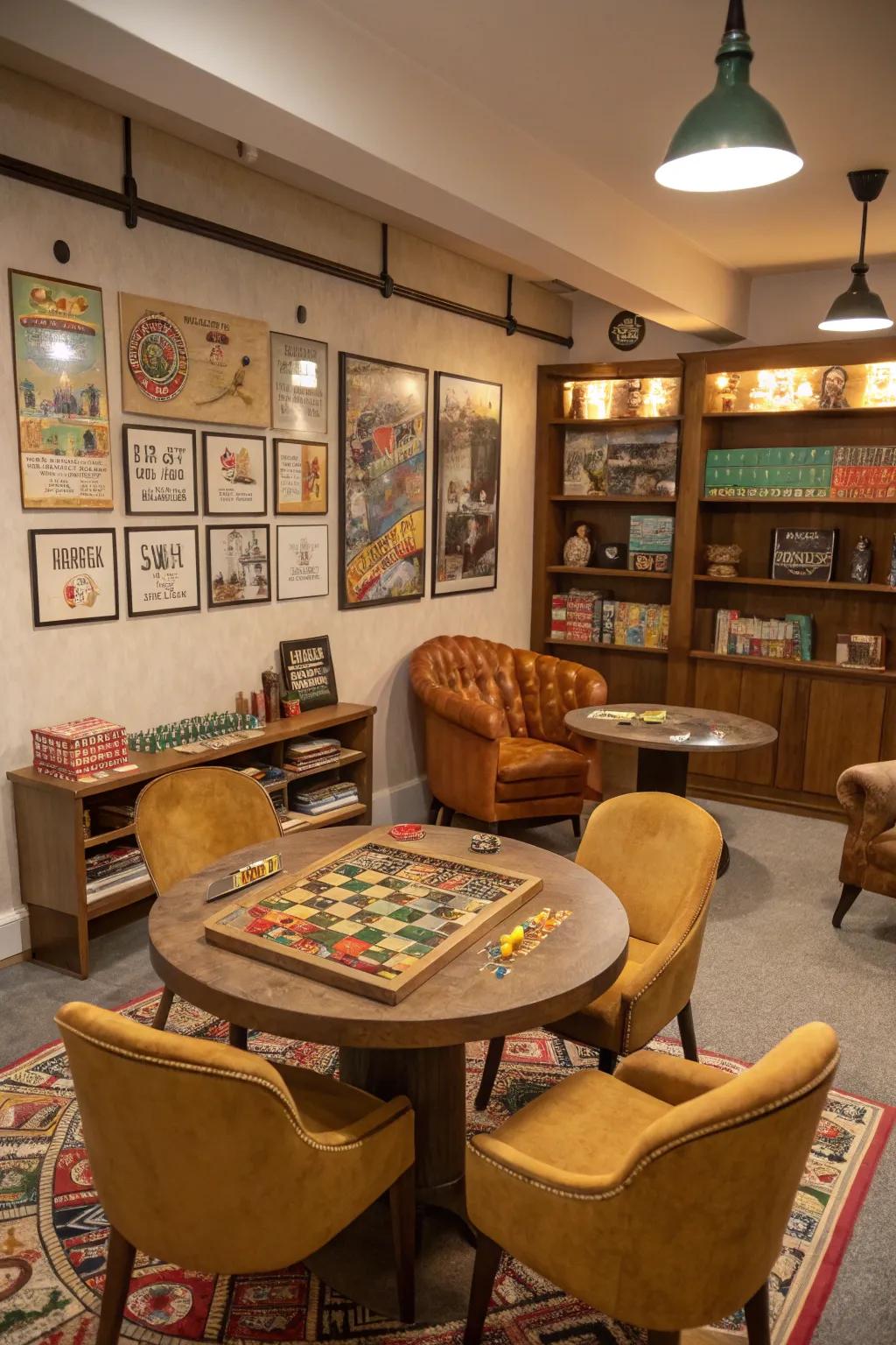 A themed game room imparts individuality and charm to your space.