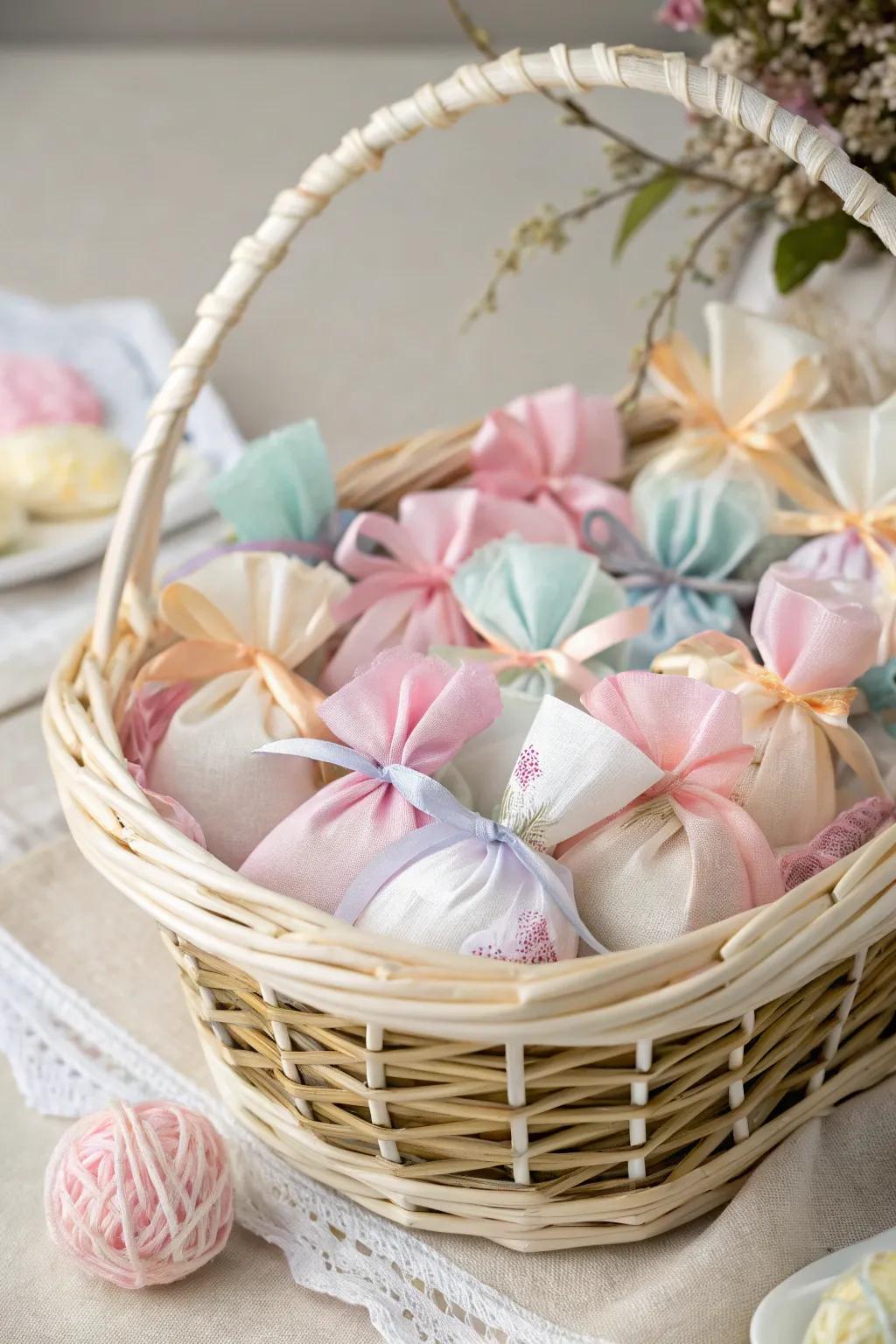 Scented satchels for a lingering sweet aroma.