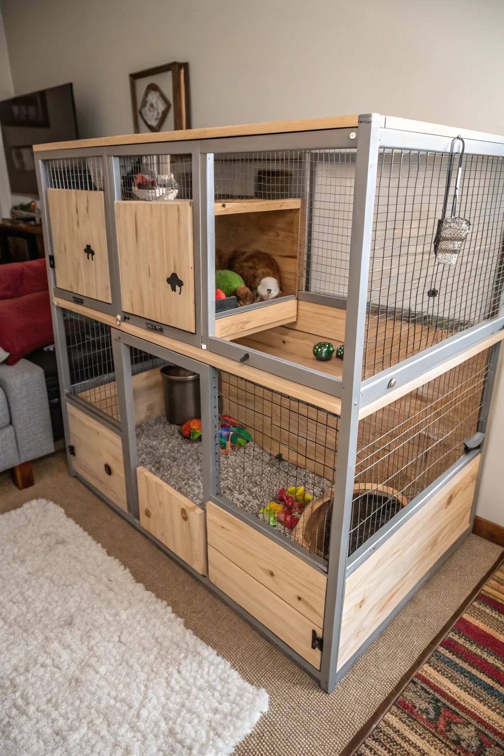 A modular design allows for a flexible and adaptable setup.