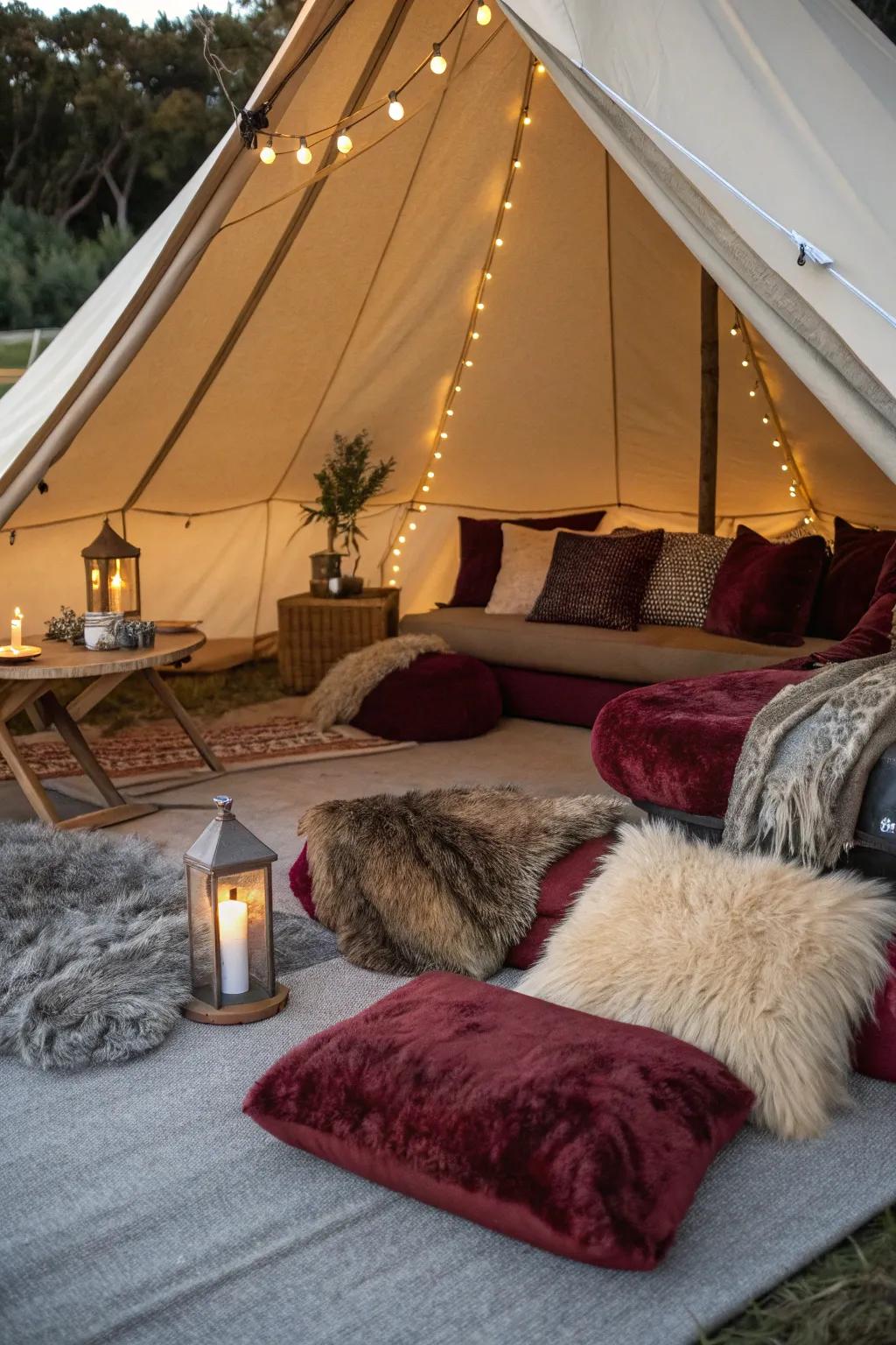 Lift your tent with lavish glampsite bits.