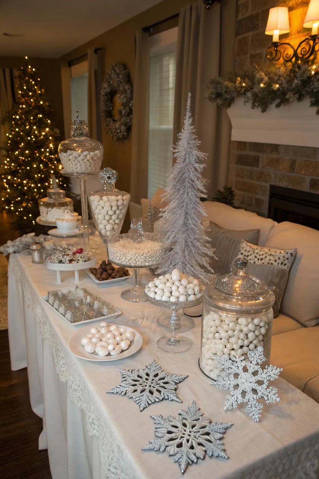 A winter wonderland sweets arrangement that is sure to impress.