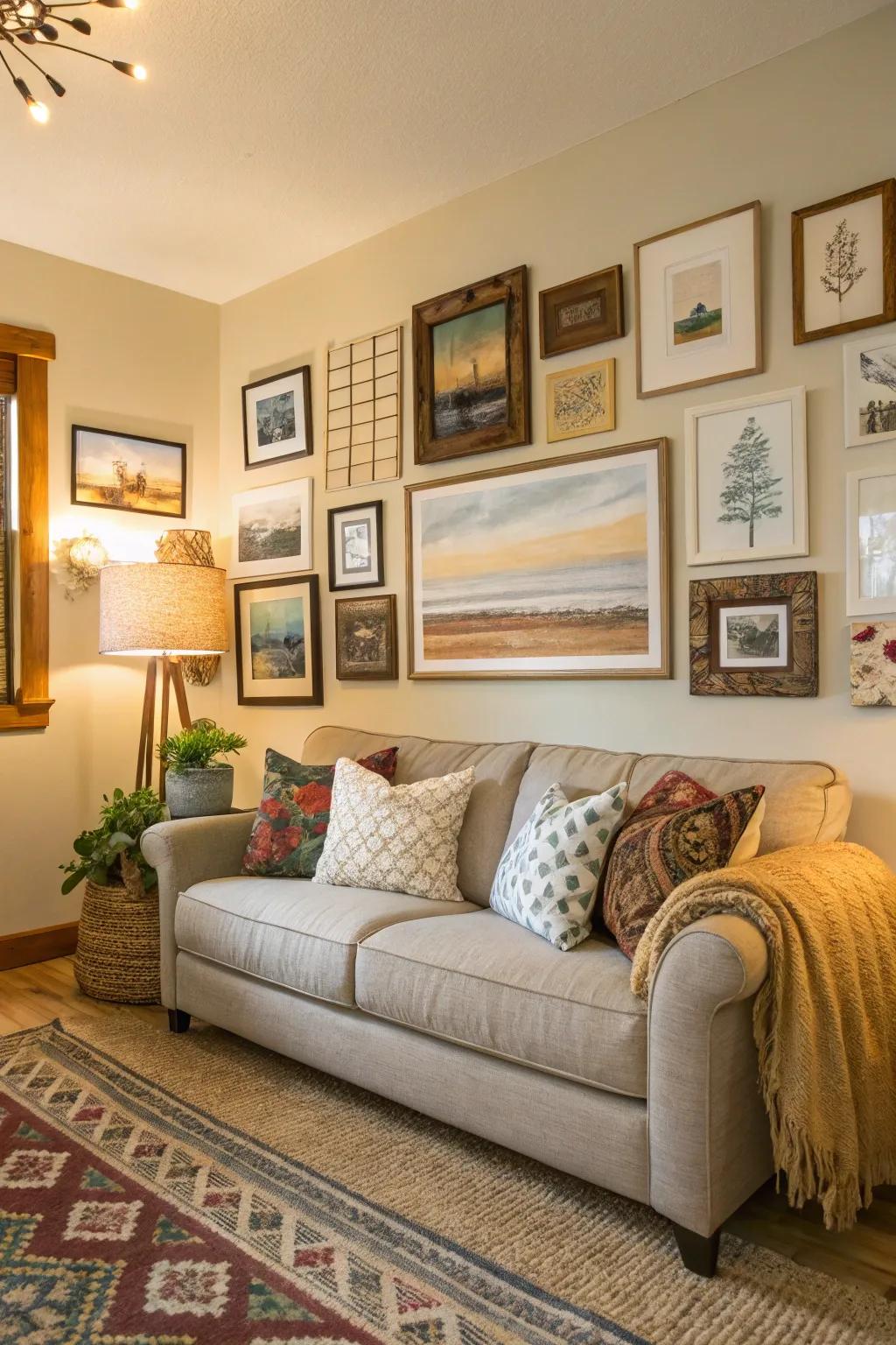 Gallery walls are a personal curation.