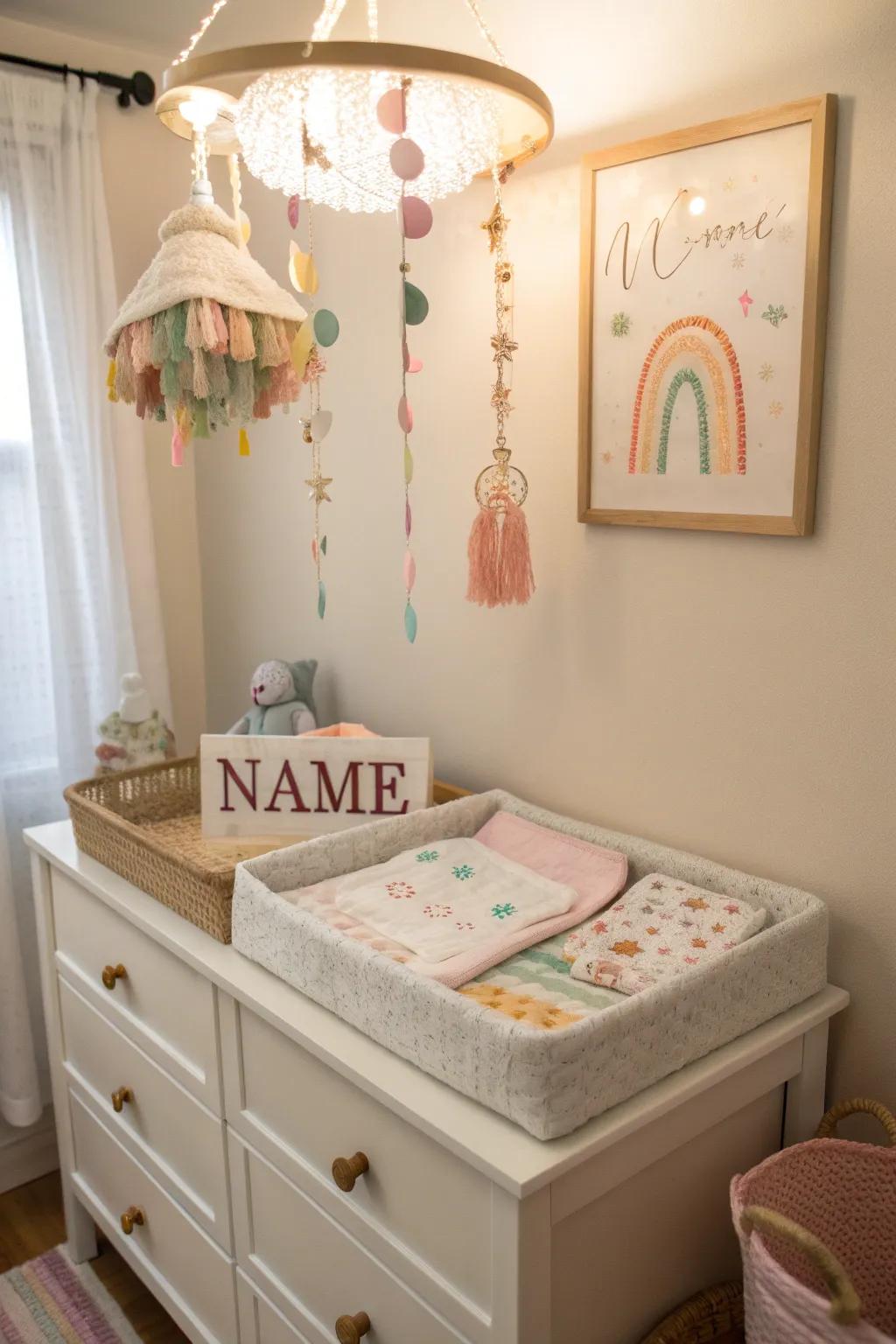 Personal touches make the baby room feel special and unique.