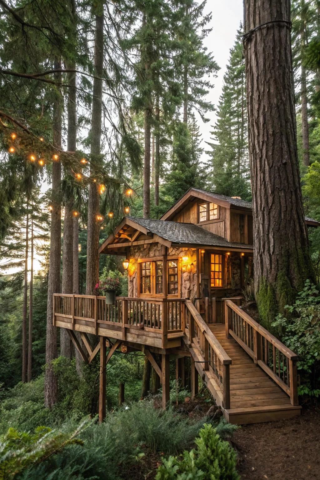 A charming elevated sanctuary offering an adventurous and nature-connected lifestyle.