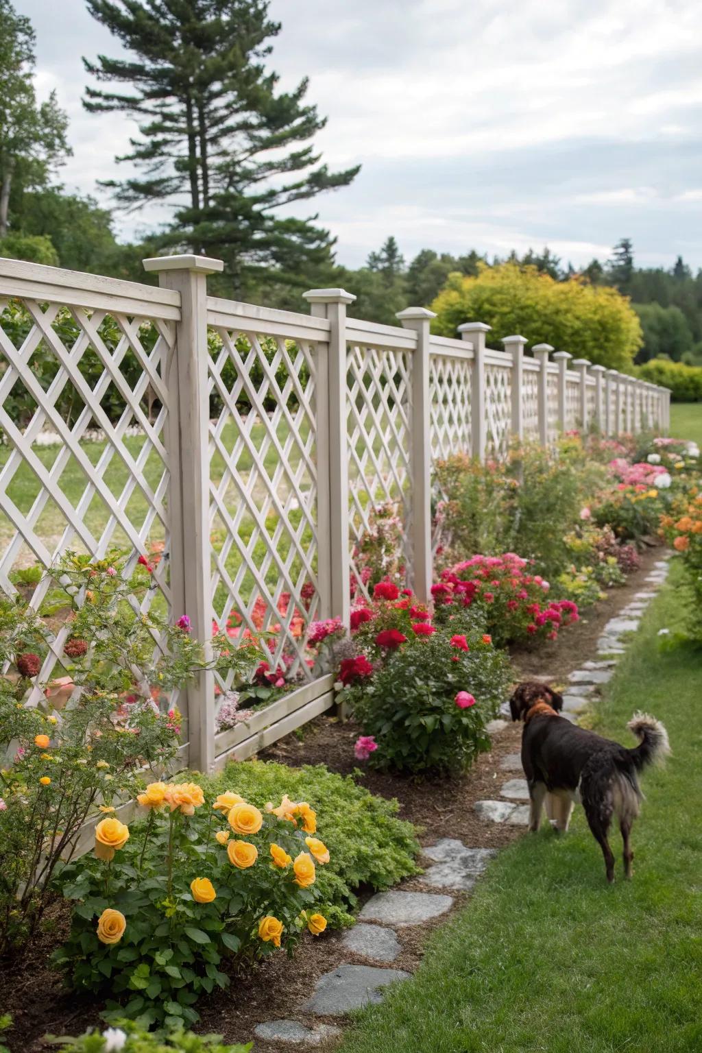 Lattice panels offer an aesthetic and practical enclosure solution.
