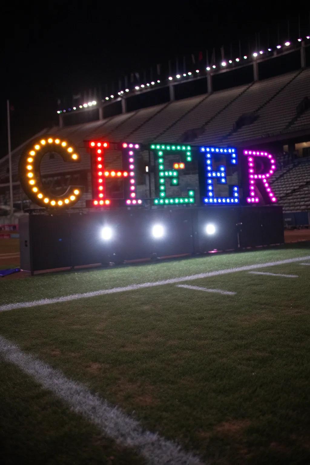 LED lights emphasize creativity and excitement.