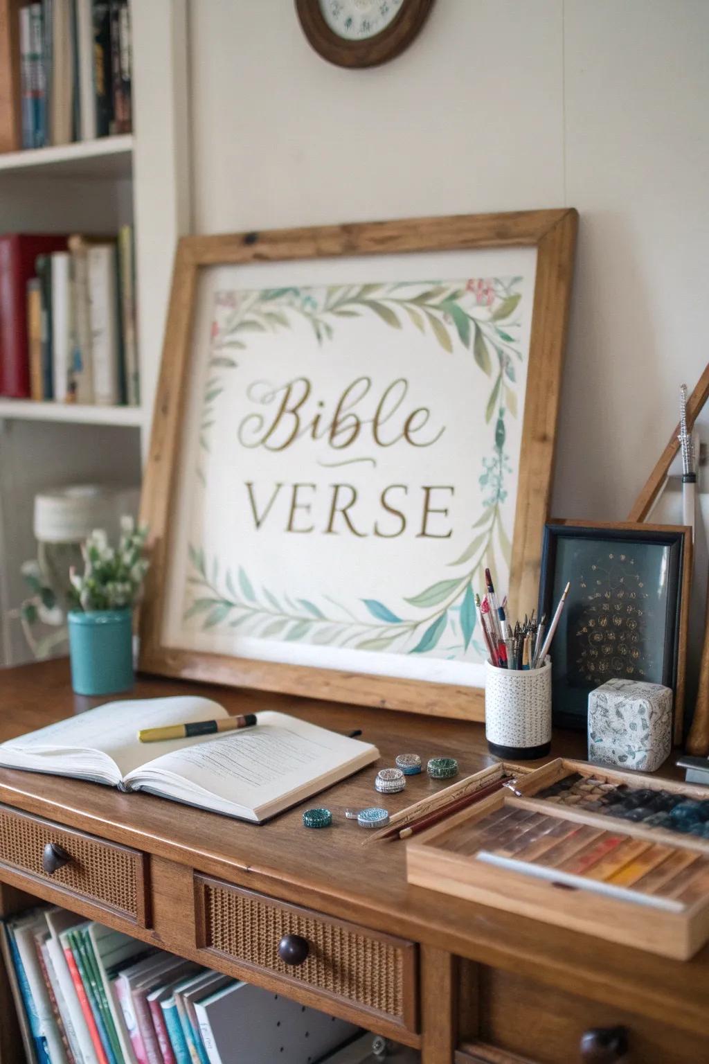 Hand lettering in artwork adds beauty and significance to any space.