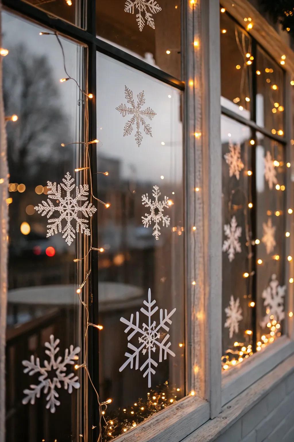 A festive window showcase that disseminates holiday elation.