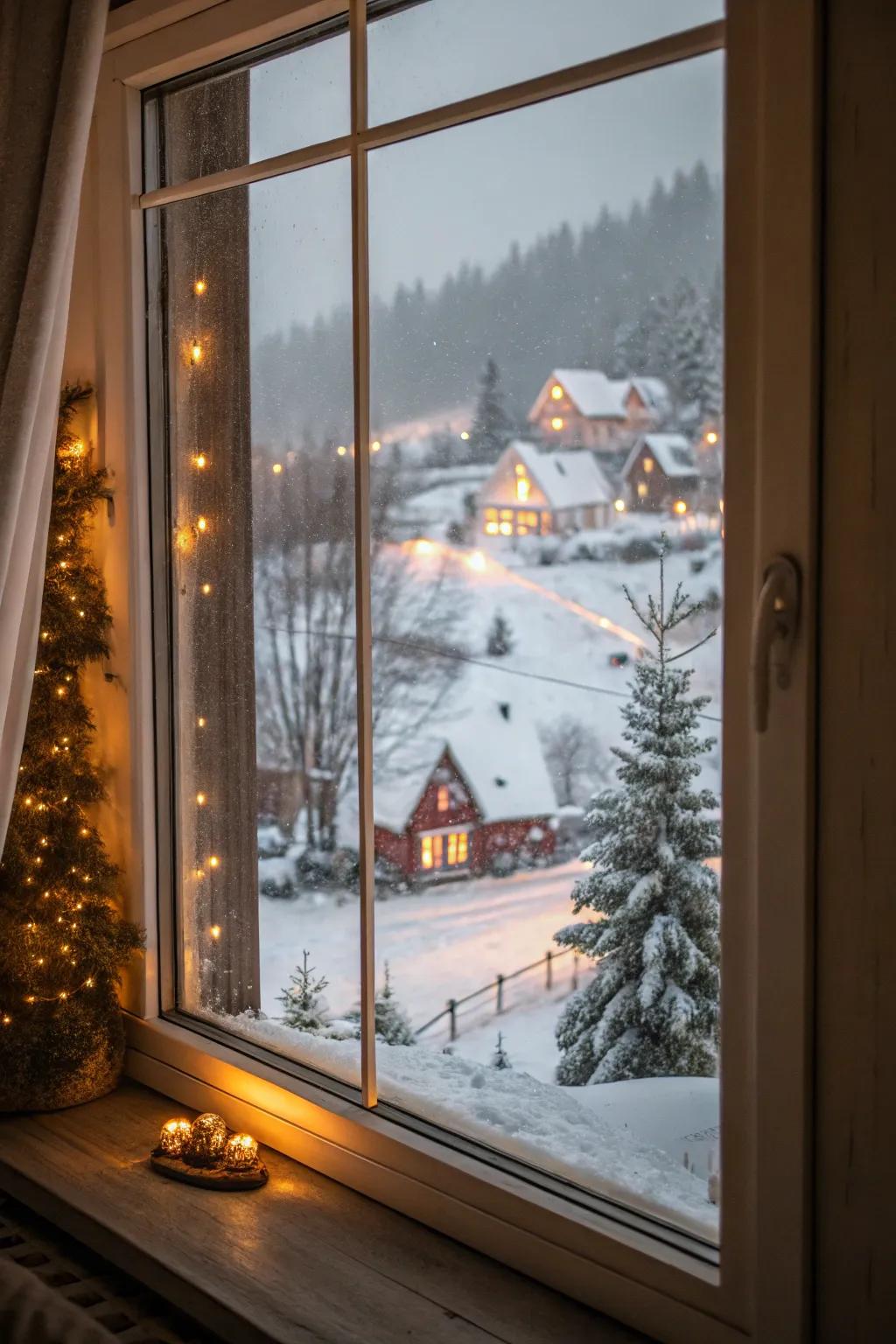 A frosty township vista captures the allure of the season.