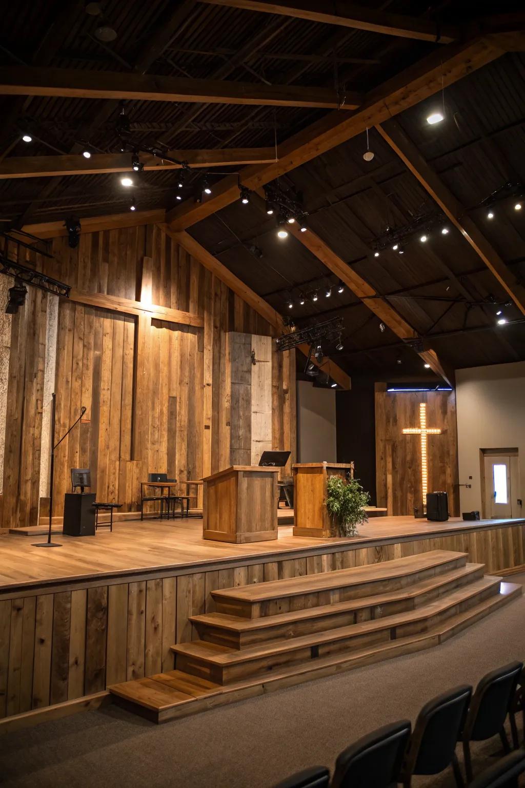 Timber brings warmth and a natural touch to your arrangement.