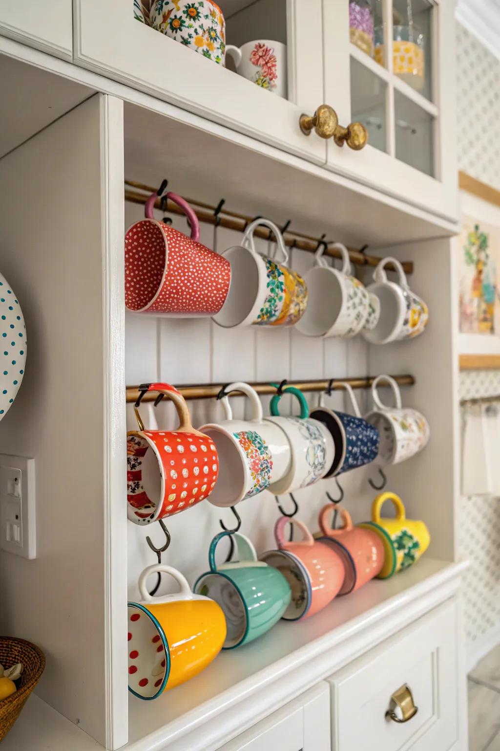 Hooks for mugs inject both panache and utility.
