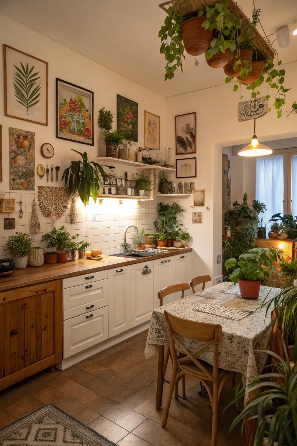 Ornamental elements infusing the space with personality.