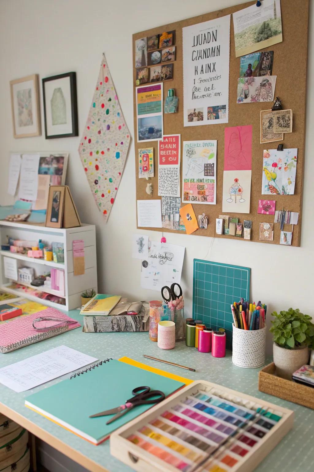 Boards for inspiration keep motivation and creativity high.