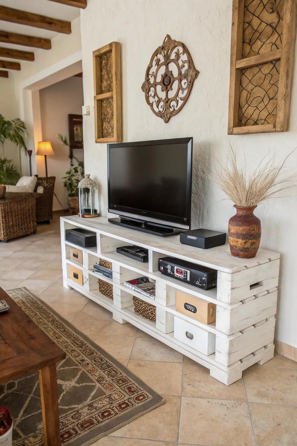 Improve your entertainment space with a skid media station.