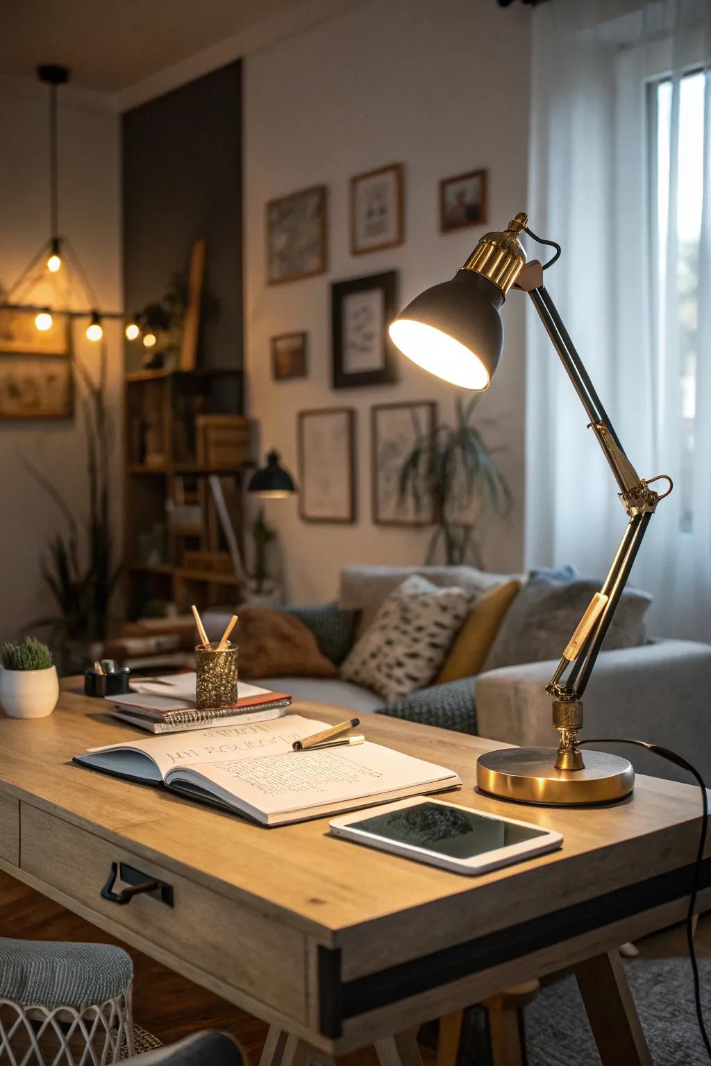 Proper lighting is essential for a functional and comfortable workspace.