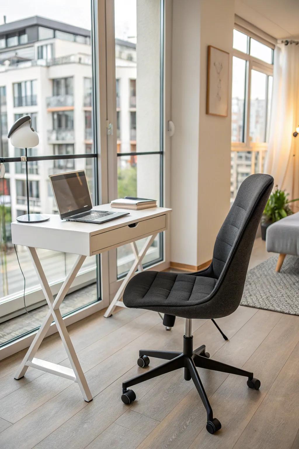 Pick chairs that fit right into your small space.