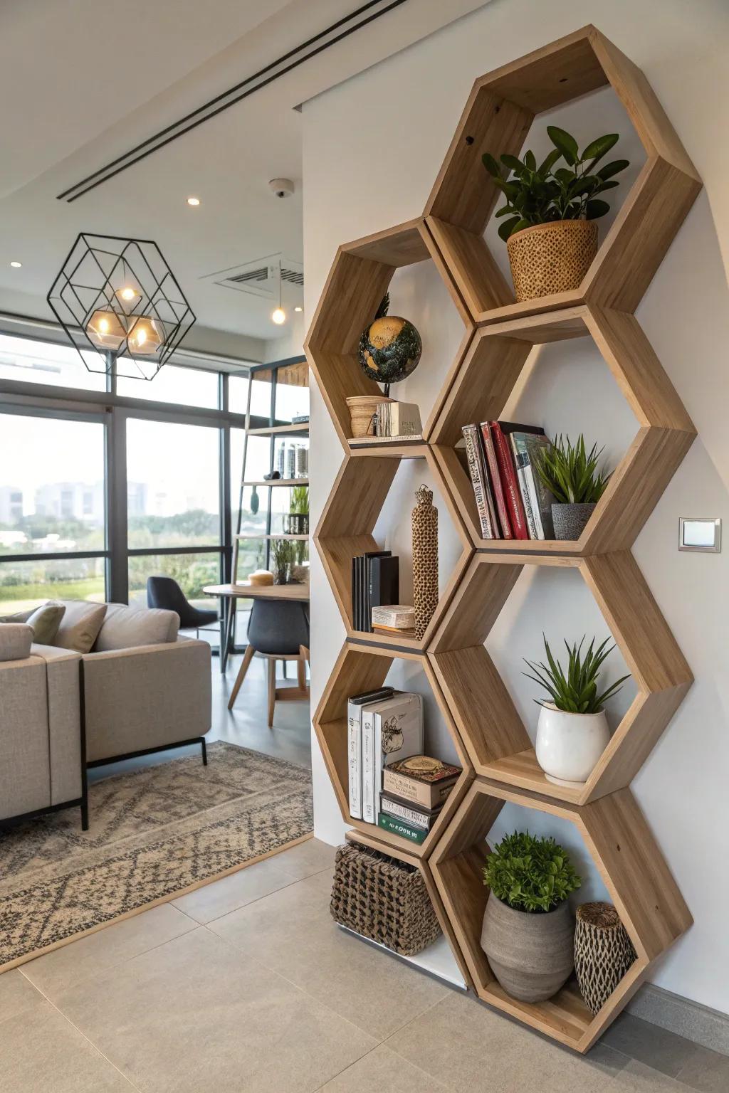 Geometric ledges establish a distinctive point of convergence.