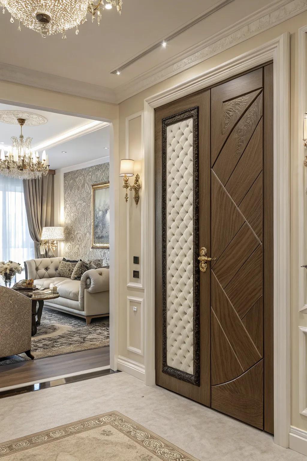 Sophistication using assorted texture panels.