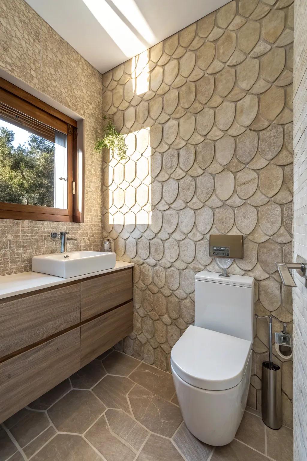 Add depth with textured walls.