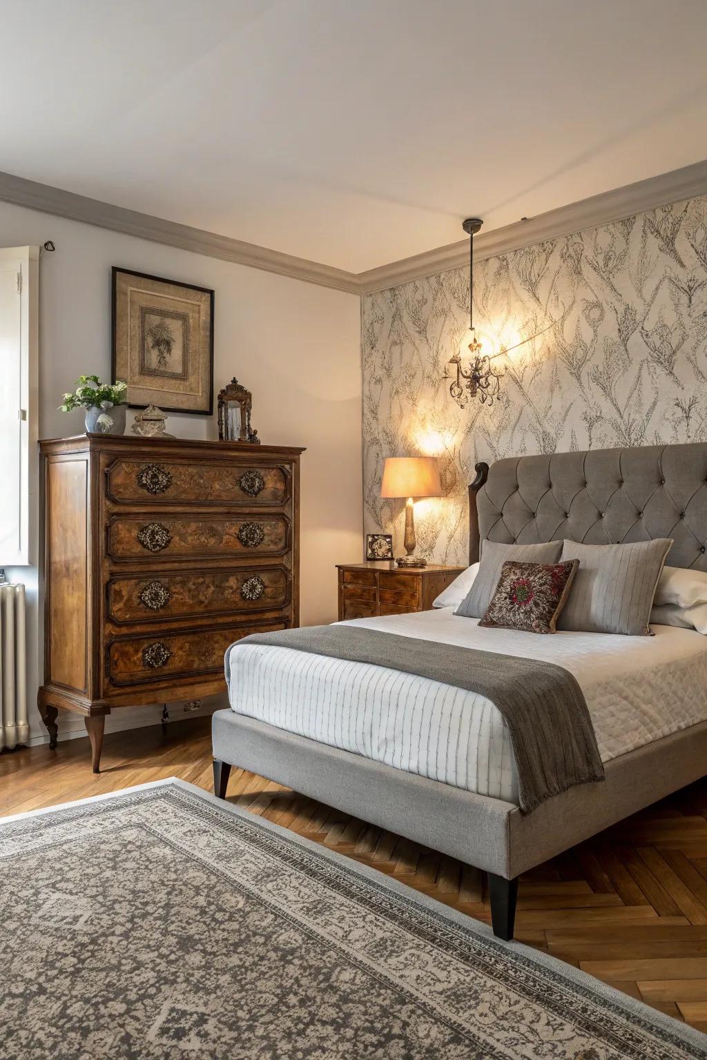 The blend of modern and heritage elements creates a timeless look.