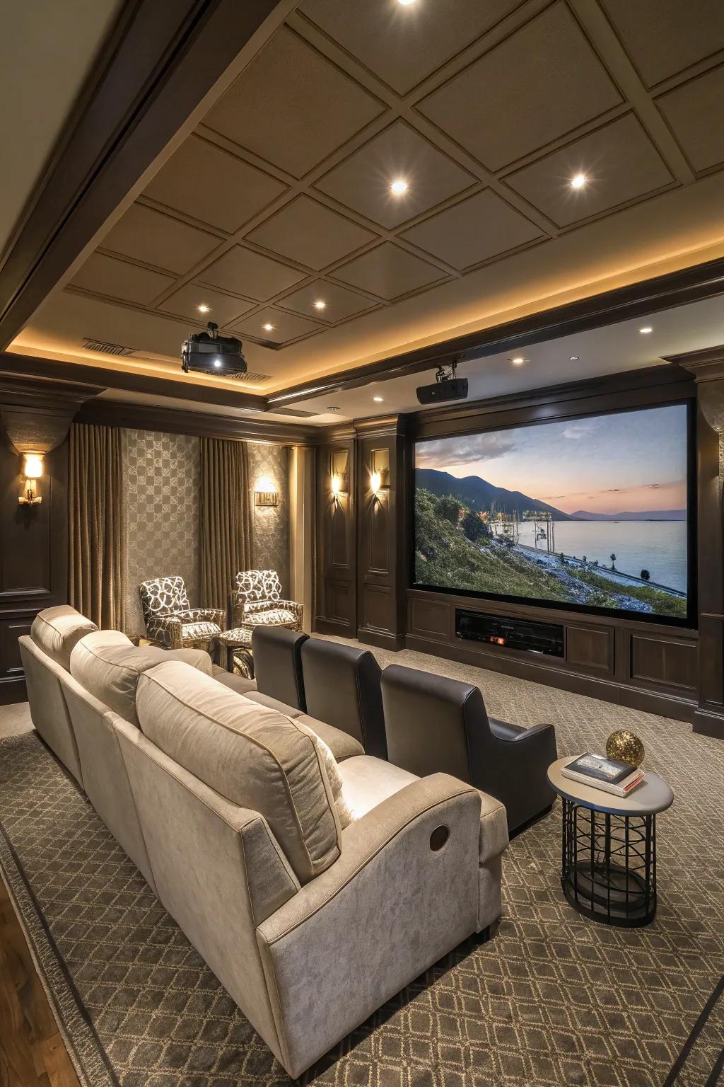 A dedicated personal theater transporting the cinema experience to your home.