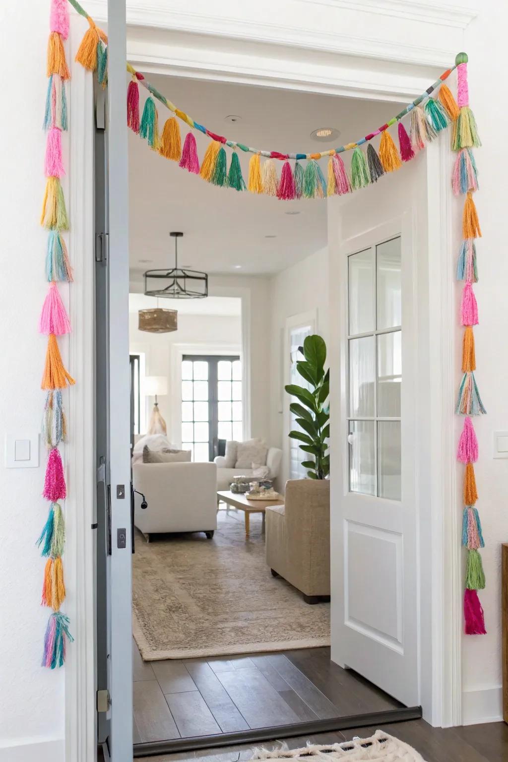 Incorporate elegance with a DIY tassel garland.