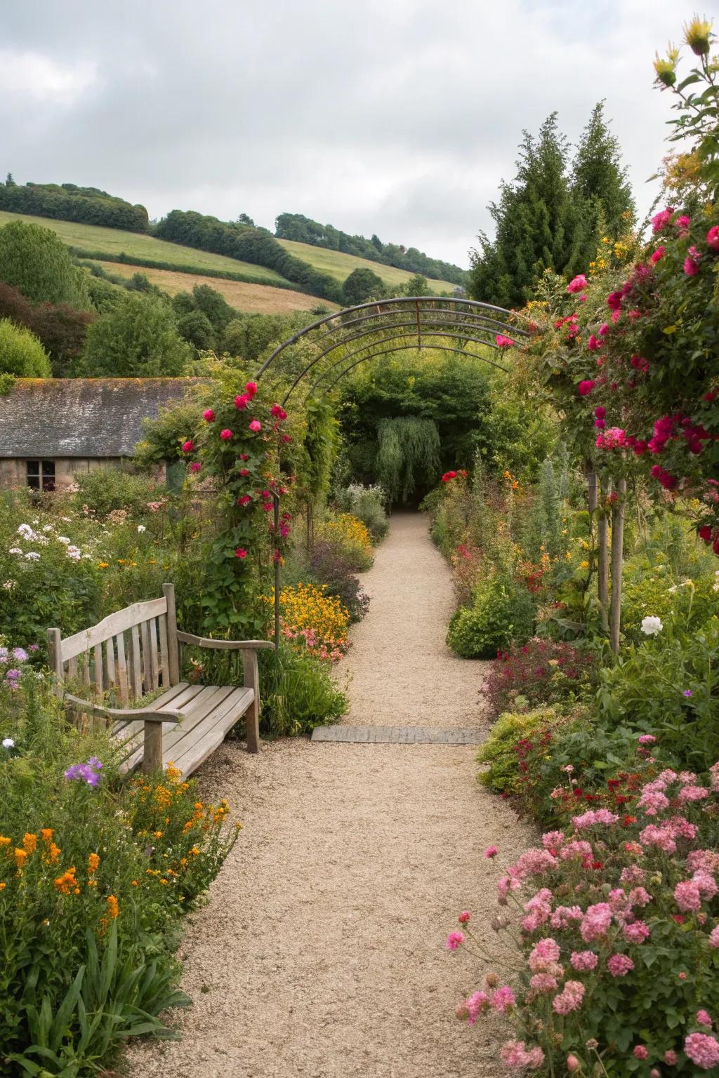 Appealing pathways encourage finding your way through the garden.