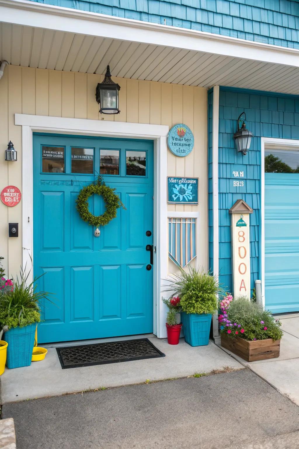 A bold door color makes a powerful statement.