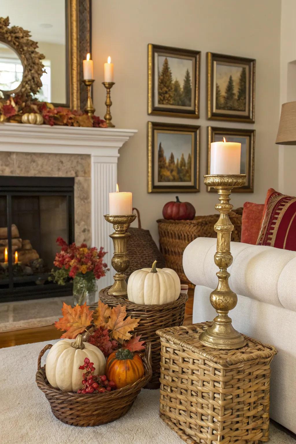 Elevate your ornamentation using elegant amber accents.