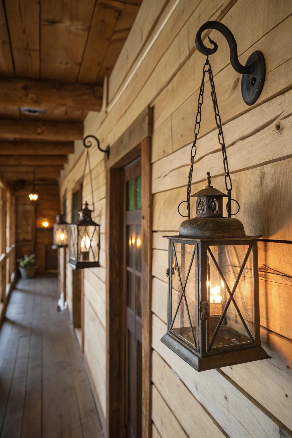 Suspended lights establish a refined weightless impression.