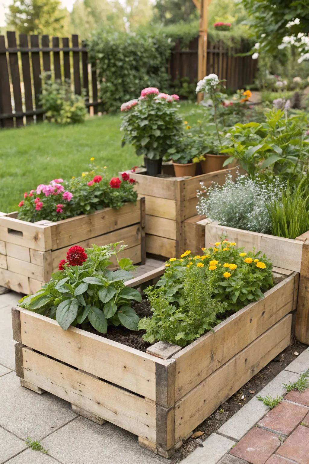 Improve your garden with box planters.