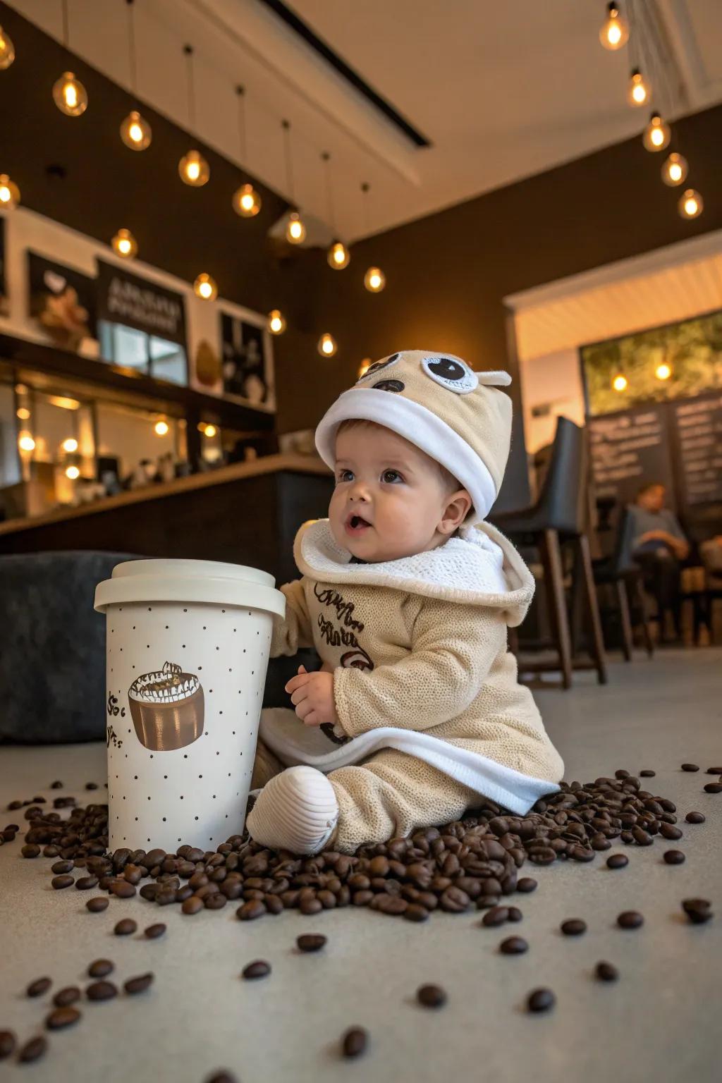A snug coffee mug getup for guardians who cherish their brew.