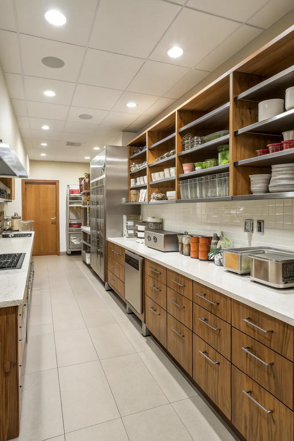 A practical kitchen design that enhances cooking and efficiency.