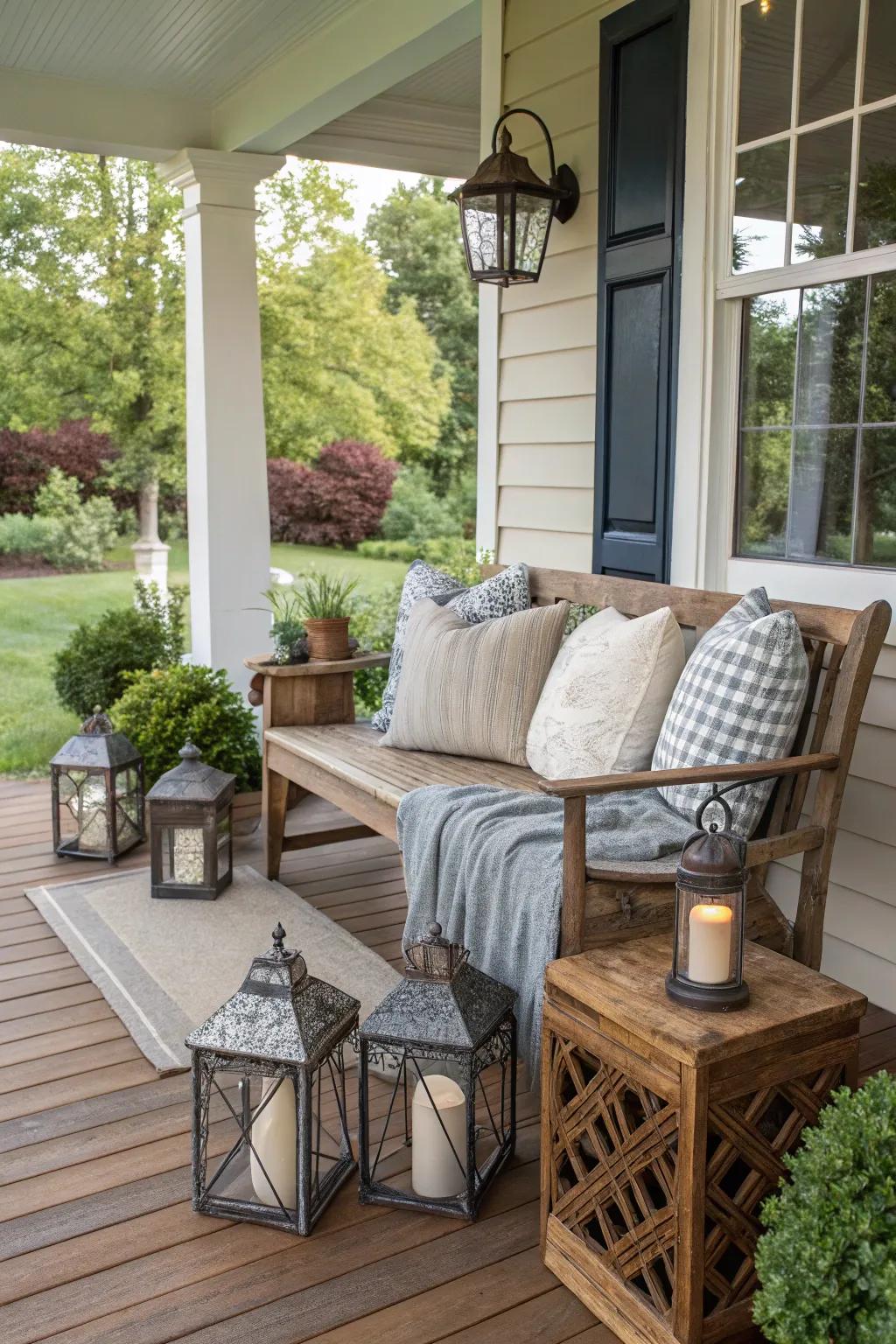 Mixed materials craft a visually engaging space.