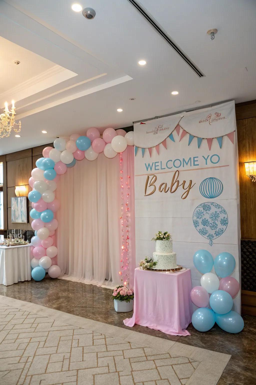 A stylish backdrop reveal that's perfect for photos.
