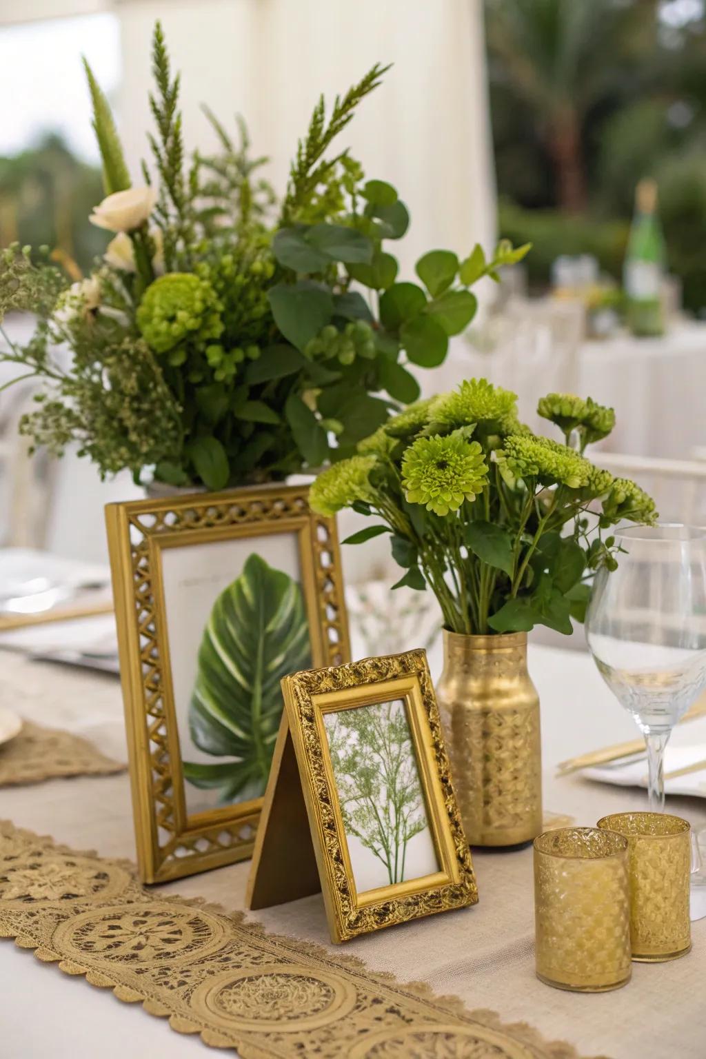 A harmonious blend of gilded features and foliage.
