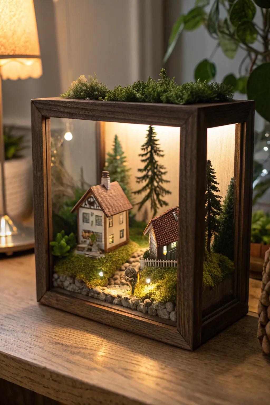 Forge a dreamy getaway through diminutive panoramas.