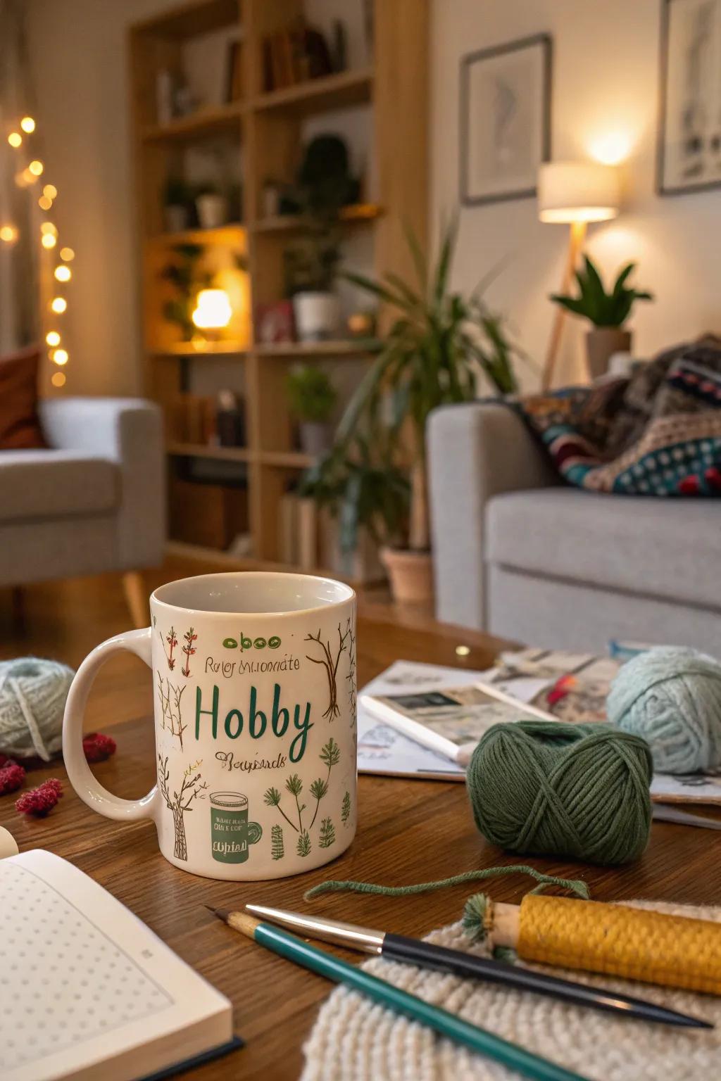 A mug embracing grandpa's passions.